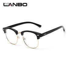 LANBO женские мужские модные очки с прозрачными линзами мужские очки с защитой от радиации компьютерные зеркальные очки Рамка 3016