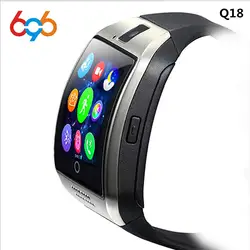 696 Bluetooth Смарт часы Q18 с камерой Facebook Whatsapp Twitter Синхронизация SMS Smartwatch поддержка SIM tf-карты для IOS Android