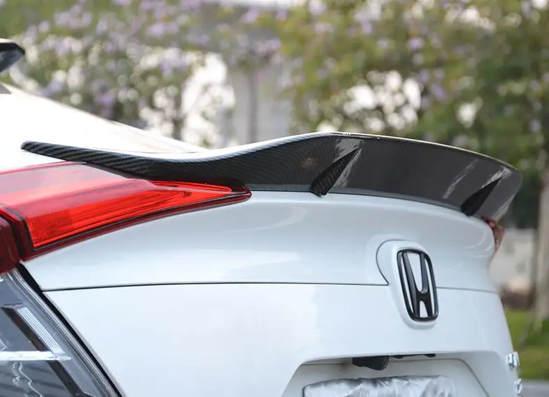 Для Civic спойлер- Honda Civic RLK Высококачественная надрезаемая подкладка, ABS Материал заднее крыло автомобиля праймер цвет задний спойлер