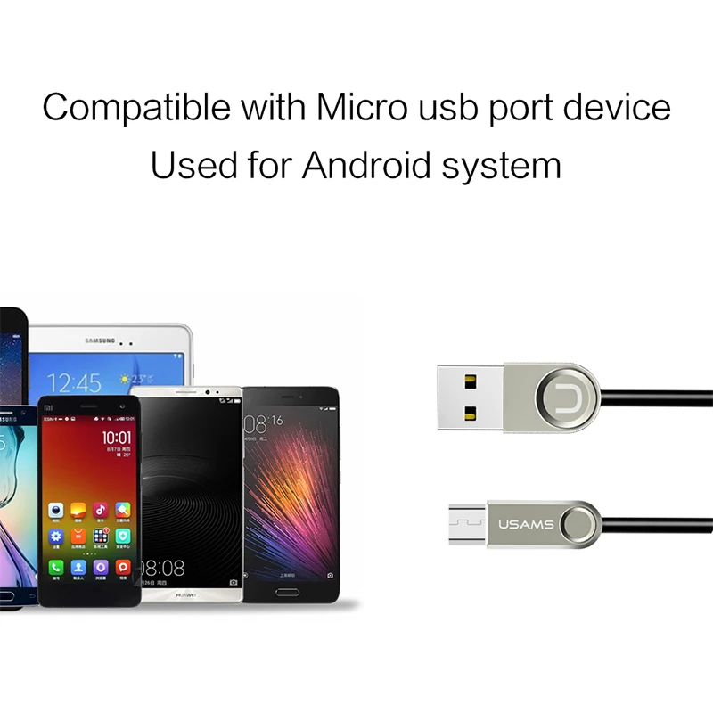 USAMS оригинальный usb кабель для iphone Micro USB передачи данных type c зарядный micro IOS 12 11