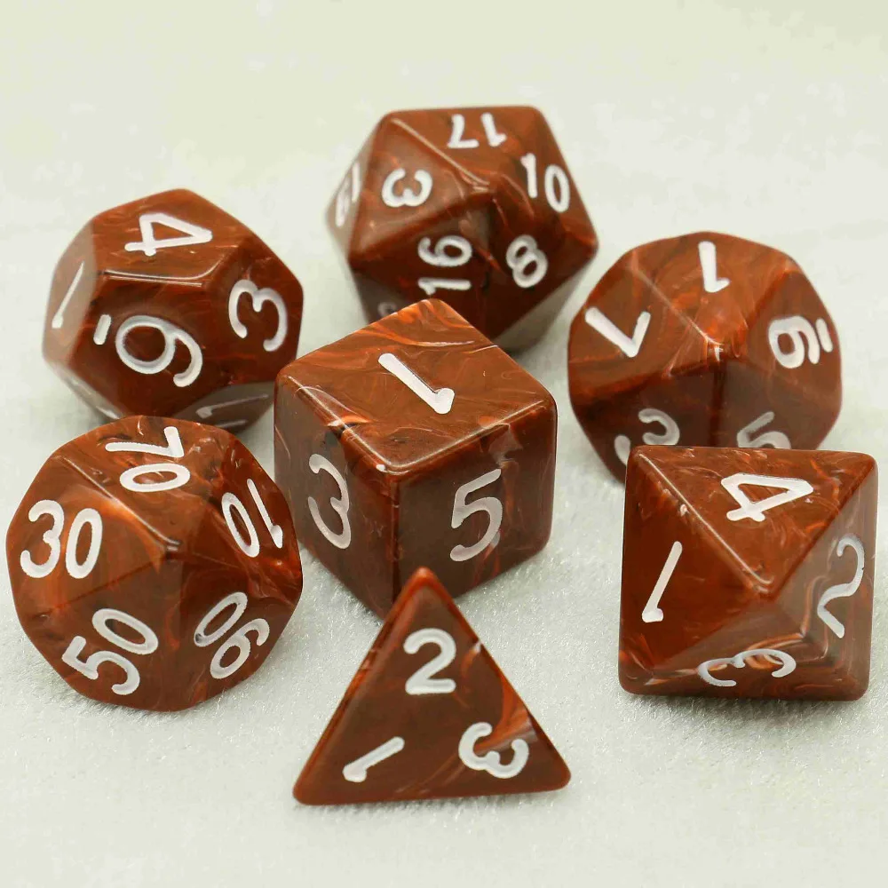 7 шт./компл. игральная кость d& d4 d6 d8 d10 d% d12 d20 многогранные TRPG игры Набор Игральный костей для Настольная игра