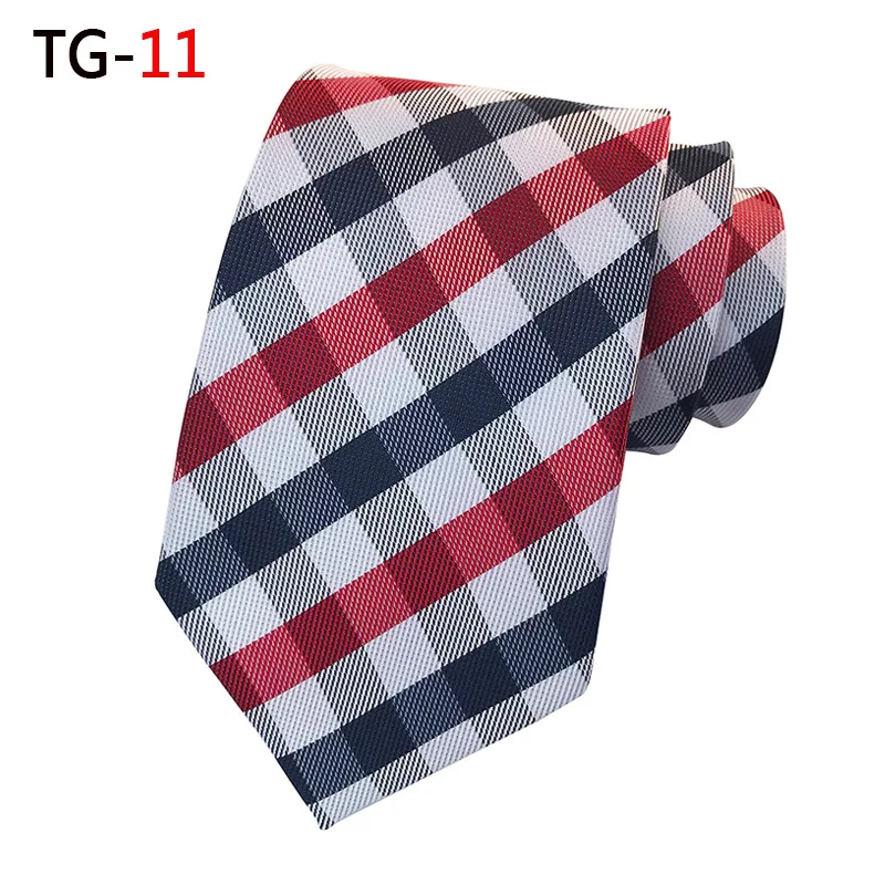 Модный мужской галстук 8 см шелковые галстуки жаккардовые Тканые Классические Цветочные Галстуки для мужчин формальные бизнес Свадебные Галстуки для жениха - Цвет: TG-11