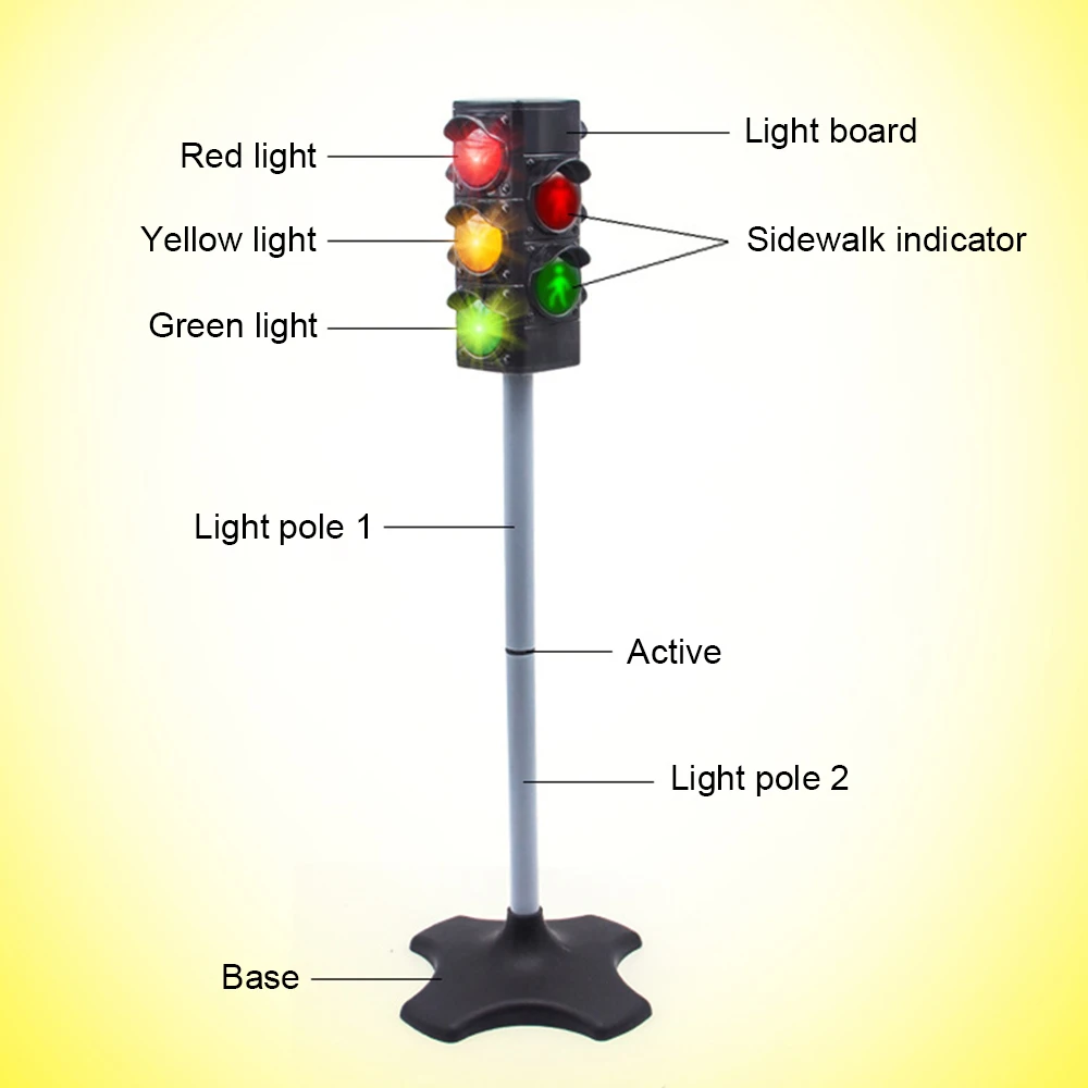 Educational Traffic Equipment Light Tool Children Safety Crossing Road Toys Traffic Signal Toy Early Childhood Educational Toys