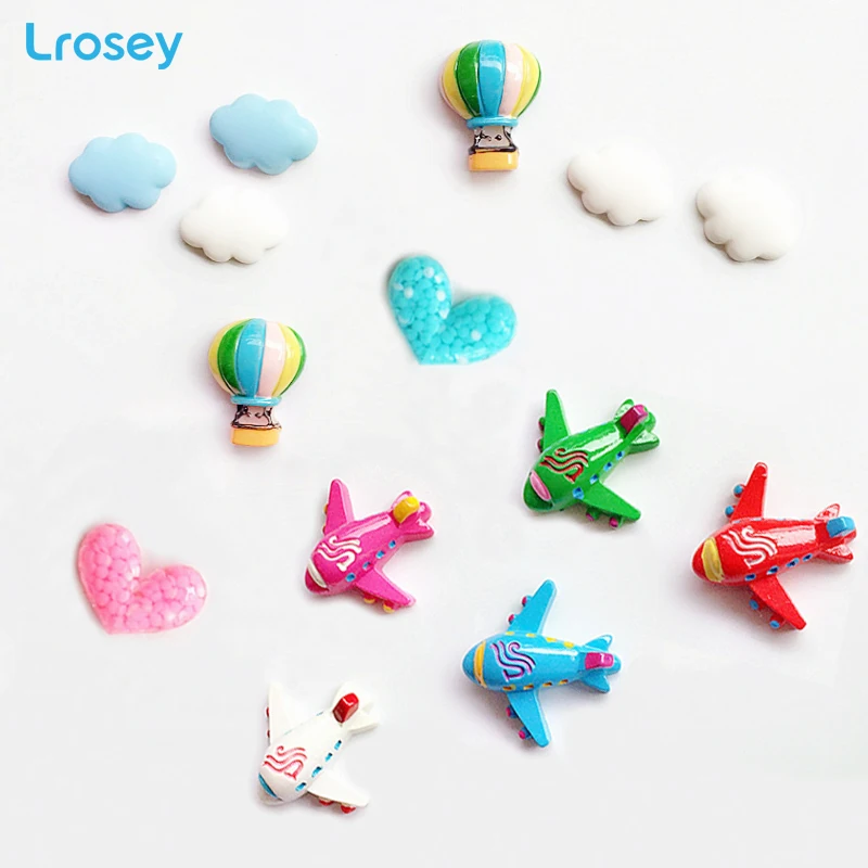

Cute decorative stickers cloud plane balloon love kitchen Fridge Magnets resin Fairy garden Family children's room decorations
