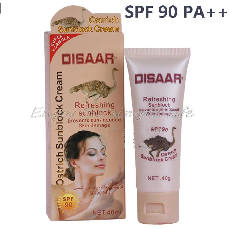 Солнцезащитный крем SPF 90 ++ увлажняющий защищающий кожу от солнца 40 г уход за лицом