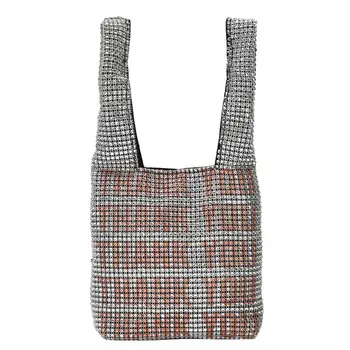 

Spring Summer Women New Stylish Evening Tote Print Pattern Double Strap Sequined Handbag