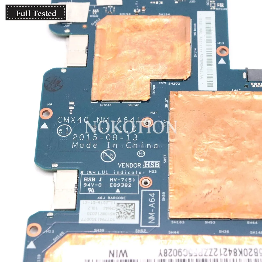 NOKOTION CMX40 NM-A641 5B20K84212 основная плата для lenovo MIIX 700-12ISK материнская плата для ноутбука с 6Y54 8 ГБ ОЗУ DDR3 полностью протестирована