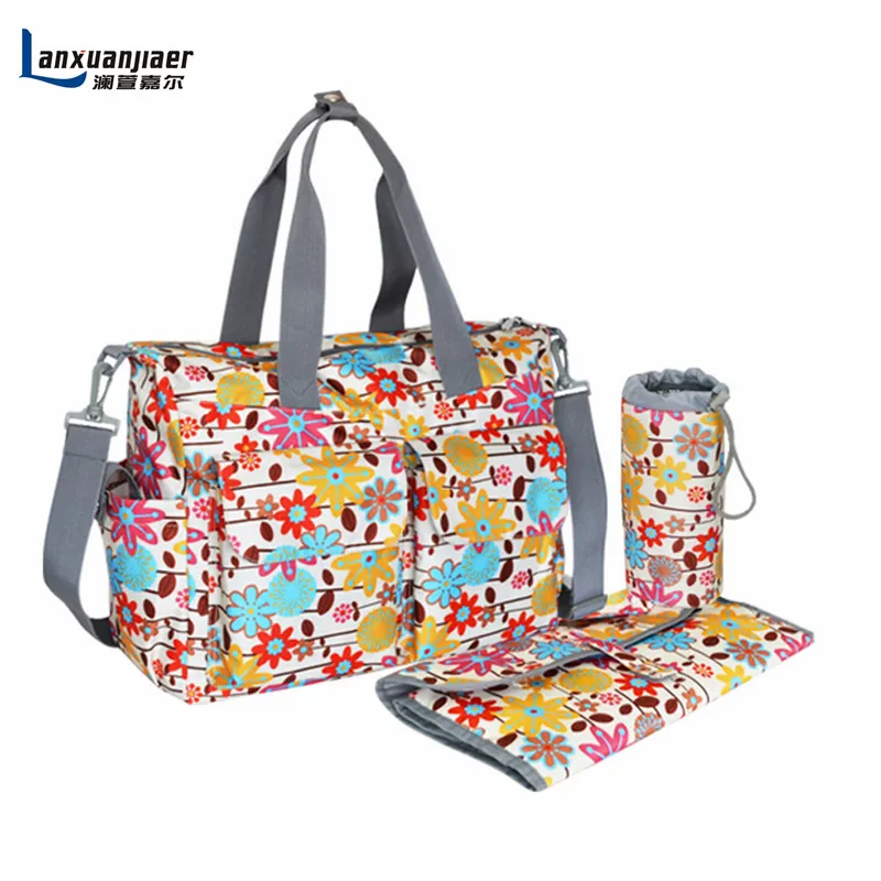 

Baby diaper bags nappy mummy stroller maternity multifunctional bolsa maternidade handbag shoulder messenger bags 6 piece set