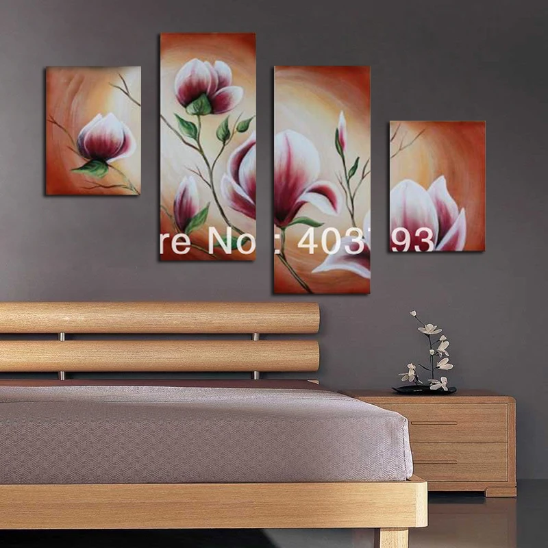 

MODERN ABSTRACT HUGE WALL ART OIL PAINTING ON CANVAS very nice flower pictures home decoration