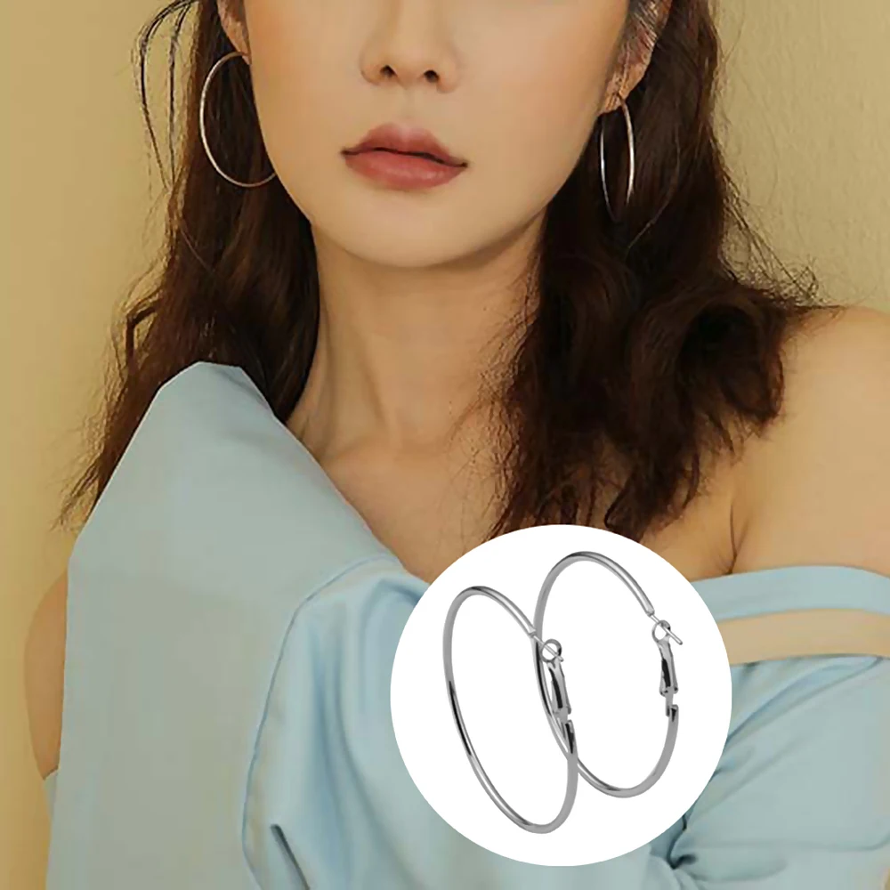 

Hoop Earrings Big Hoops Earring 1 Pair For Women 3cm/5cm/8cm Classic