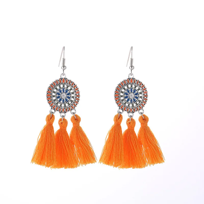

Vintage Boho Bohemia Tassel Earrings For Women Fashion Elegant Fringed Hanging Drop Dangle Long Earrings Jewerly Gifts