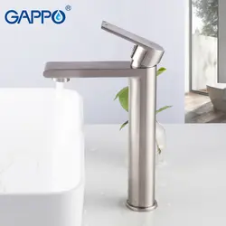 GAPPO высокие Смесители Для Раковины из нержавеющей стали кран для раковины для ванной комнаты Смесители в ванную, смеситель для ванной