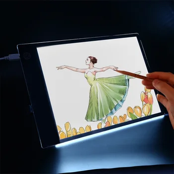

Mini Digital Drawing Tablet A4 Ultra-thin Graphic Tablets LED Light Box Three-level Dimming Tracing Copy Board with Pencil
