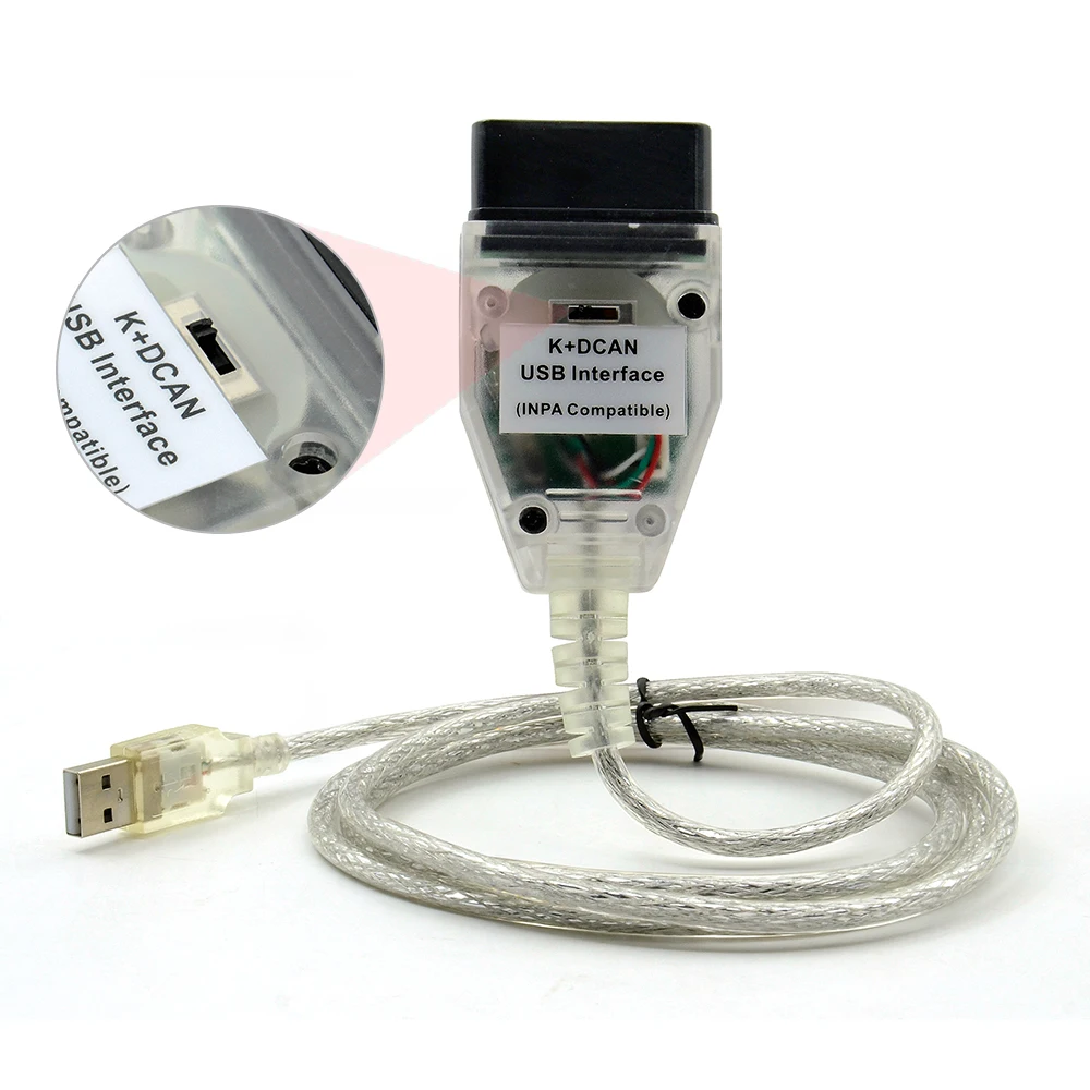 С чипом FT232RL новинка для BMW INPA K + CAN с переключателем DCAN USB кабель интерфейса