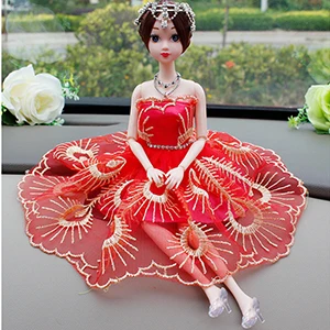 Маленькое Кукольное свадебное платье Принцесса вечернее длинное платье юбка Свадебная одёжная вуаль для Кукла Барби подходит 11-1" Blyth кукла подарок - Цвет: 6