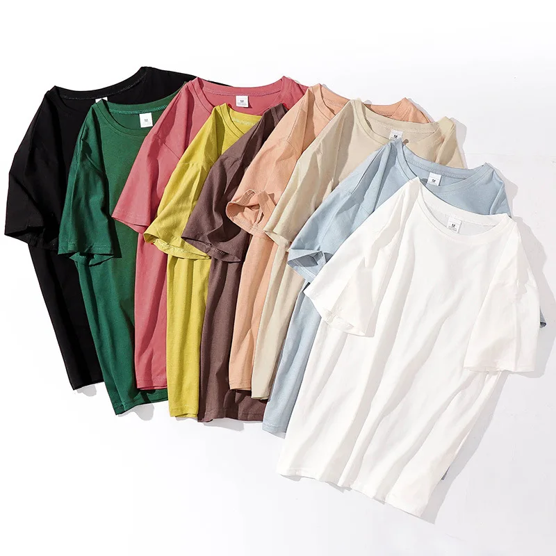 

High Quality Multi Color 2XL Plain T Shirt Women Cotton Elastic Basic T-shirts Female Casual Tops Short Sleeve T-shirt Women Top