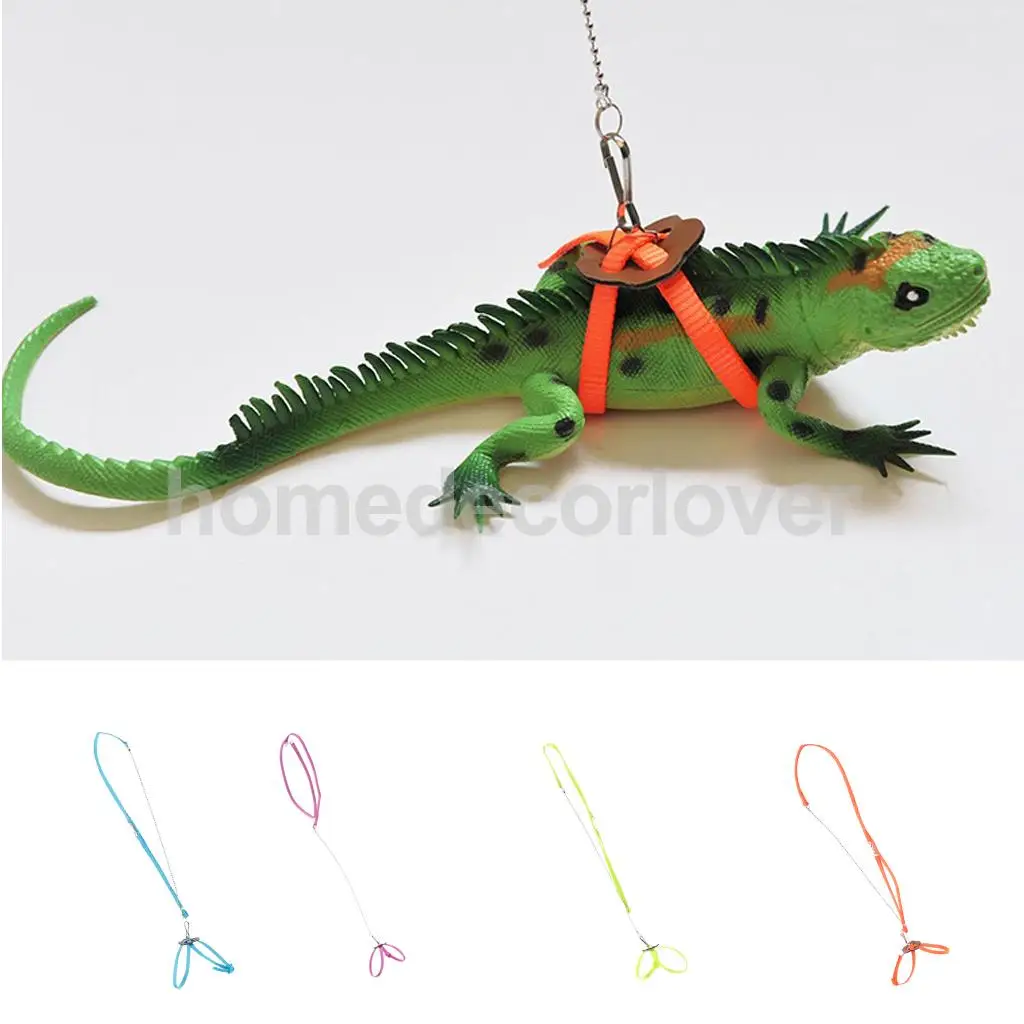 

Adjustable Reptile Lizard Harness Leash Durable Multicolor Pet Soft Rope