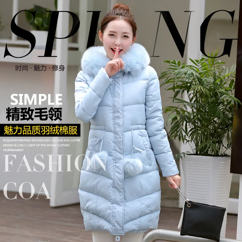 Ukraine In 2016 Solid Zipper Slim Thin Full 80 The New Long Down Jacket Dress Coat