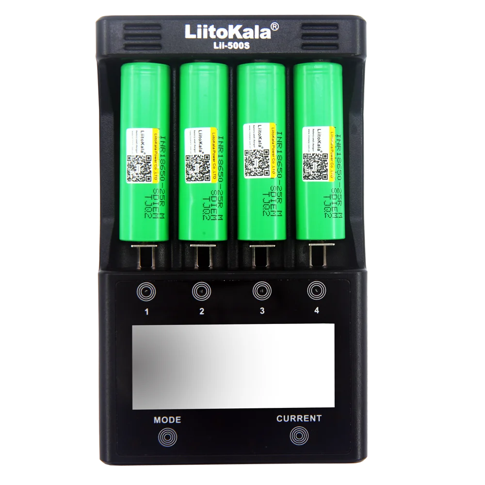 Liitokala INR18650 25R Battery 3.6V 18650 2500mAh rechargeable lithium battery lii-500S Test Activate USB Output Charger Set