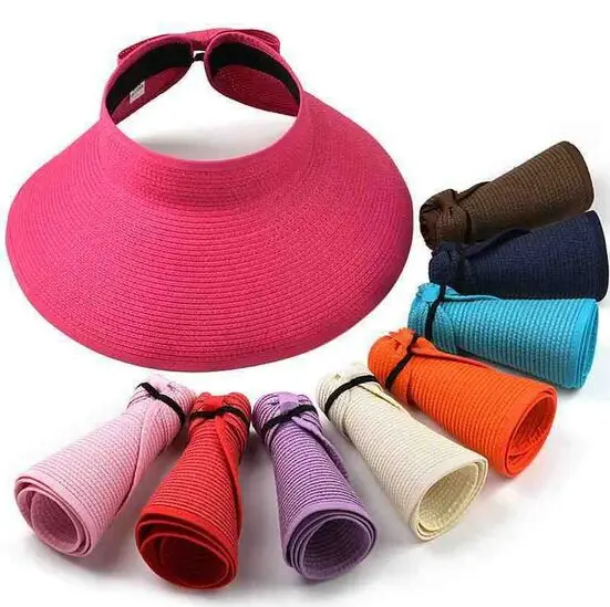 

2016 Fashion Wide Brim Hats for Women Adjustable Fold Hat Summer Beach Sun Straw Cap Straw Floppy Sombrero Breathable Chapeau