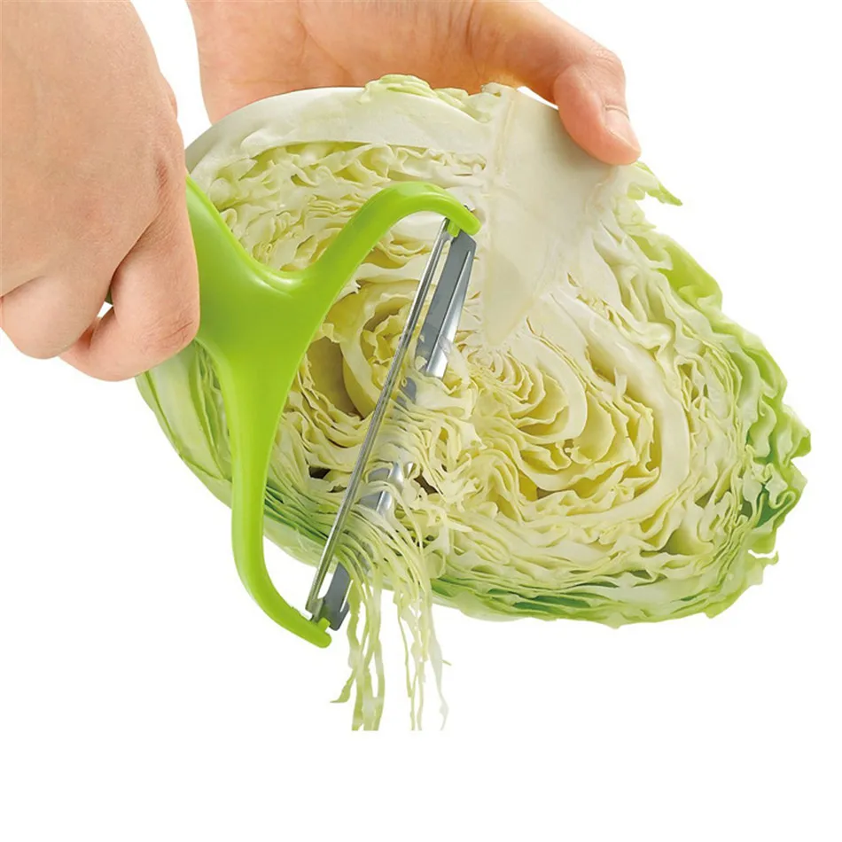 

4YANG Stainless Steel Cabbage Slicer Vegetables Graters Wide Mouth Fruit Peelers Knife Potato Big Cutter Kitchen Gadgets