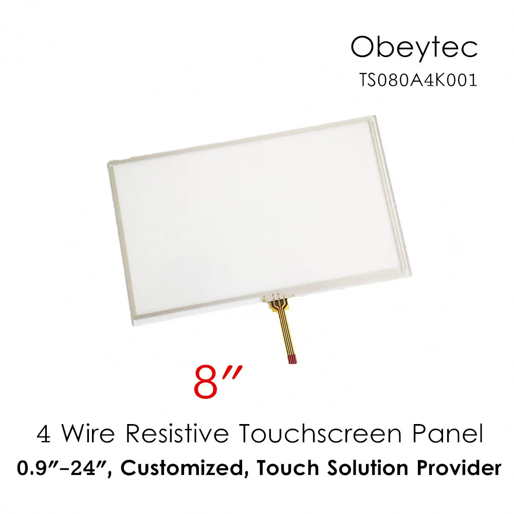 Obeytec 8&quot Resistive touch Panel kit 16:9 TouchScreen 4 wires only Active size 176.64*99.36 mm Model No. TS080A4K001 | Компьютеры и