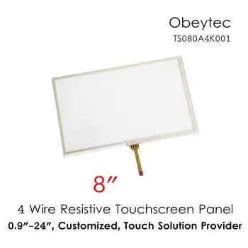 

obeycrop 8" Resistive touch Panel kit, 16:9, TouchScreen 4 wires only, Active size 176.64*99.36 mm, Model No. TS080A4K001