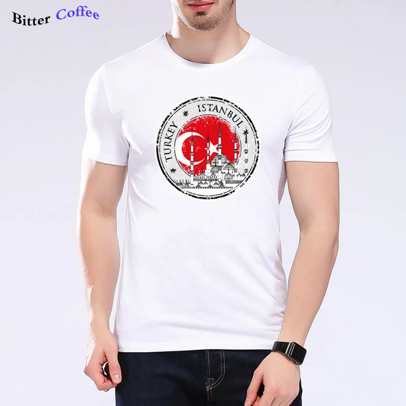 

New Fashion T shirt Funny Tee men Turkey Istanbul O Neck T-shirt Personality punk Hip Hop tshirt camisetas Men Tops & Tees