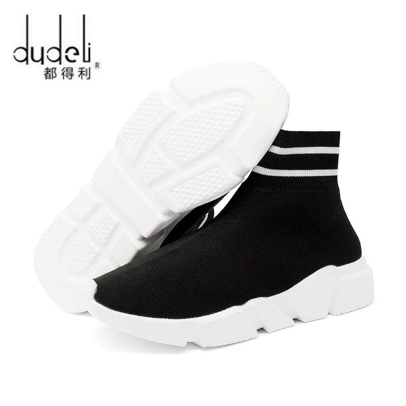 

DUDELI 2018 Spring Men Casual Shoes Men Sneaker Shoes Flats Comfortable Slip-On Breathable Socks Shoes Unisex