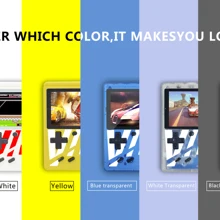 Powkiddy Новое поступление красочные супер VIB Q5 портативная игровая консоль вибрирующий HD встроенный 169 игр поддержка ТВ выход двойная игра