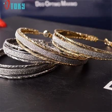 OTOKY серьги для женщин тусклые польские Висячие круглые Висячие вечерние серьги-кольца 80824