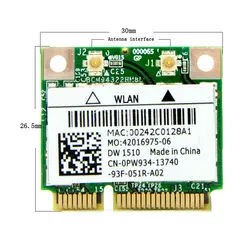 Jinyushi для BCM94322HM8L BCM4322 DW1510 двухчастотный Mini PCIe поддержка беспроводной карты XP/WIN7/WIN8/WIN8.1/ linux/Mac 802.11 ABGN