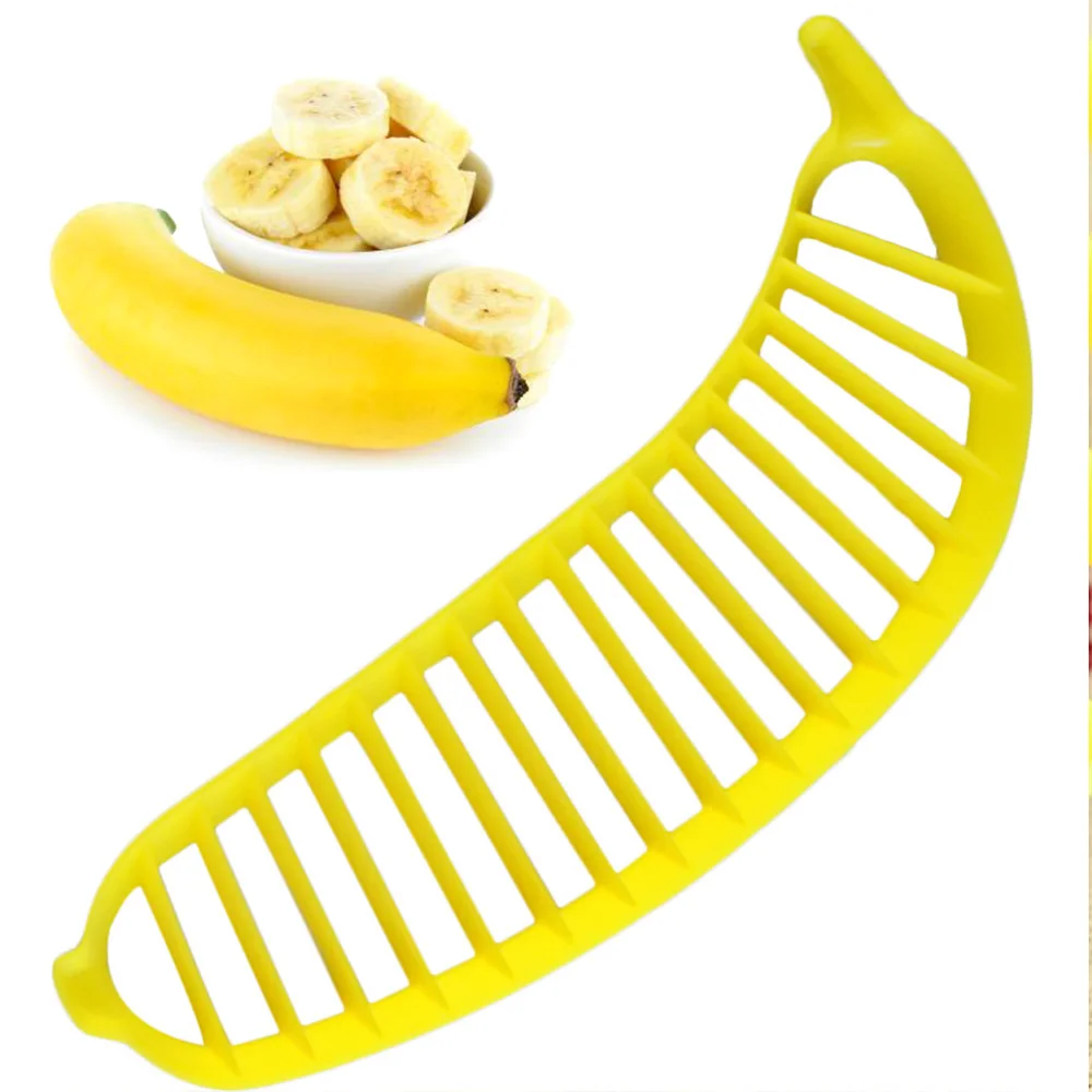 Banana slicer makes salad cut banana sausage ham fruit kitchen chopper tool accessories |