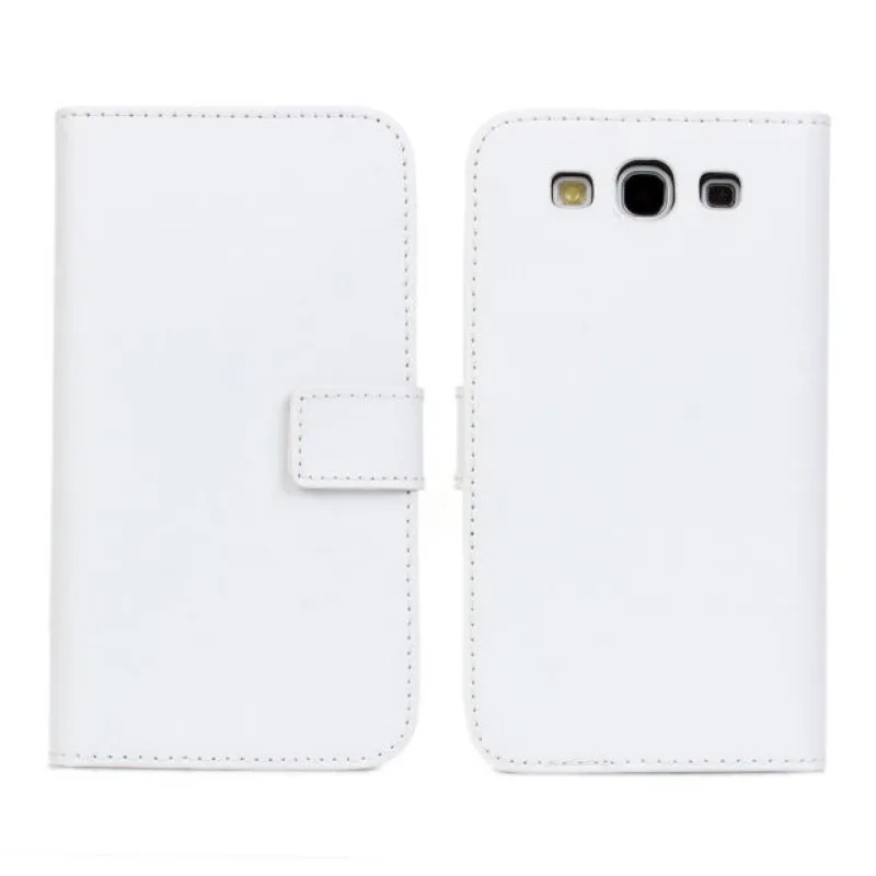 Роскошный чехол-бумажник из натуральной кожи с откидной крышкой чехол для Galaxy S3 i9300, для Samsung Galaxy S3 i9300 - Цвет: Белый