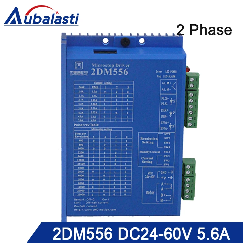 2 фазы Цифровой Драйвер шагового двигателя 2DM556 входное напряжение DC24 60v матч с 57 60