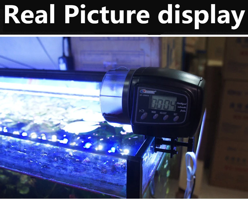 Aquarium Timing Automatic LCD Feeders Auto Timer Feeding AF-2009D AF-2005D AF-2003 for Fish Tank Pet Feeding Dispenser  (12)