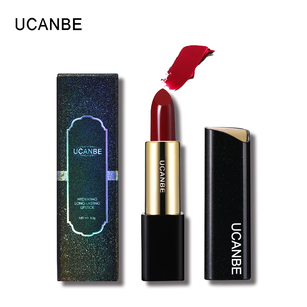 

UCANBE Moisturizing Nude Lip Colors Long Lasting Lipstick Matte Velvet Rouge Waterproof Makeup Creamy Lip Stick Beauty Cosmetics