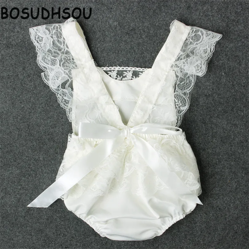 Bosudhsou HH 67 One Piece Playsuit Cute Newborn Infant Baby Girl Lace Tutu Ruffle Romper