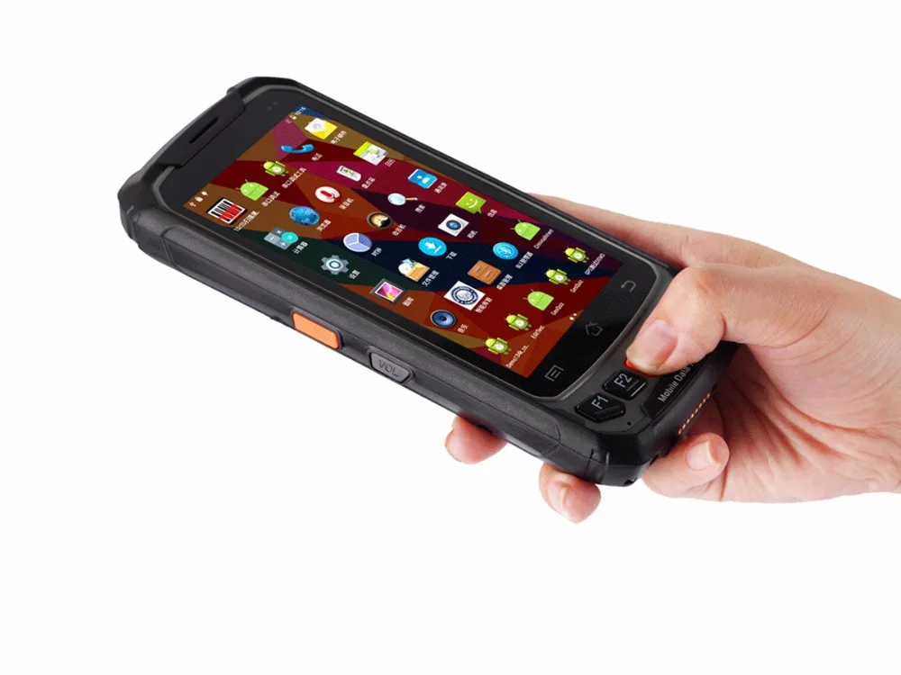 Wireless Handheld Data collector Mobile Android 7.0 Smart Phone 4G Handheld 1D 2D Laser Barcode Scanner Support NFC RFID Reader