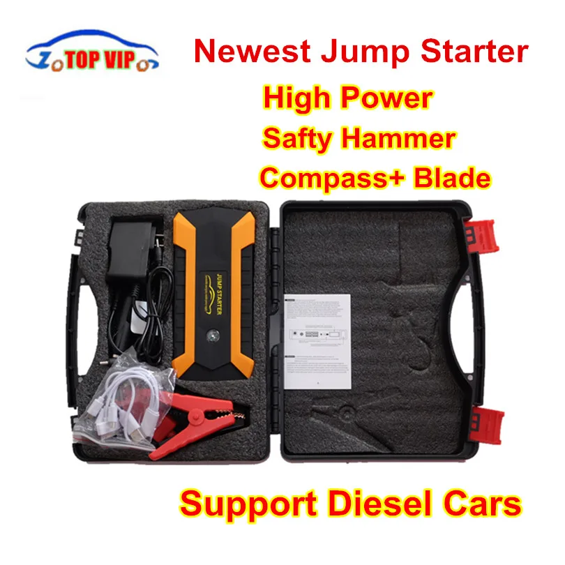 

2018 Newest High Capacity Car Jump Starter power Bank 4USB Output Car Charger Support Diesel Cars Emergency Auto Battery Booster