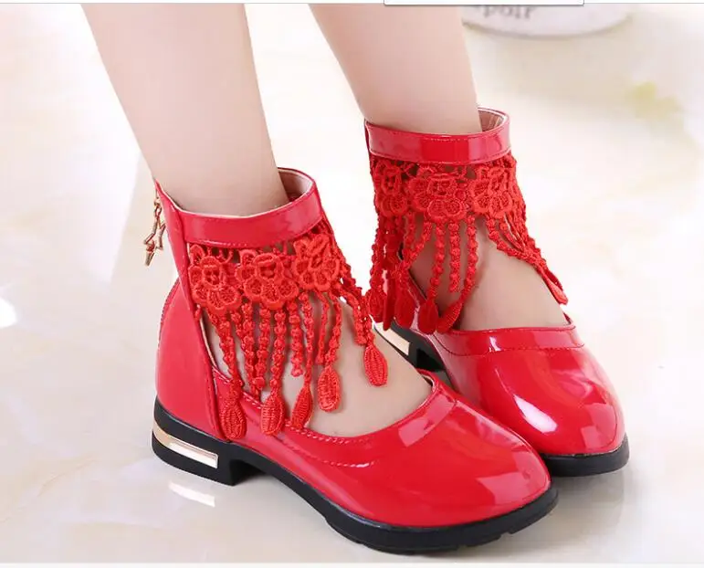 2018 New Kids Shoes For Girl Princess School Shoes For Party And
