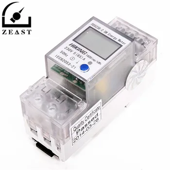 

5(65)A 230V 50HZ Single Phase Din Rail KWH Watt Hour Energy Meter LCD Display with Backlight DDS238-2 SW