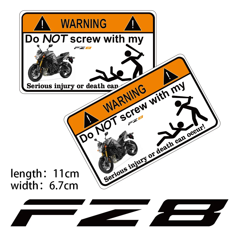

KODASKIN 2 Pieces Do Not Screw Warning Sticker Decal for YAMAHA FZ8