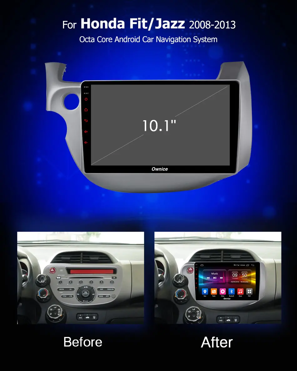 Ownice C500 + G10 Android 8 1 Восьмиядерный автомобильный dvd плеер для HONDA FIT JAZZ 2008 2009 2010 2012 2013 gps