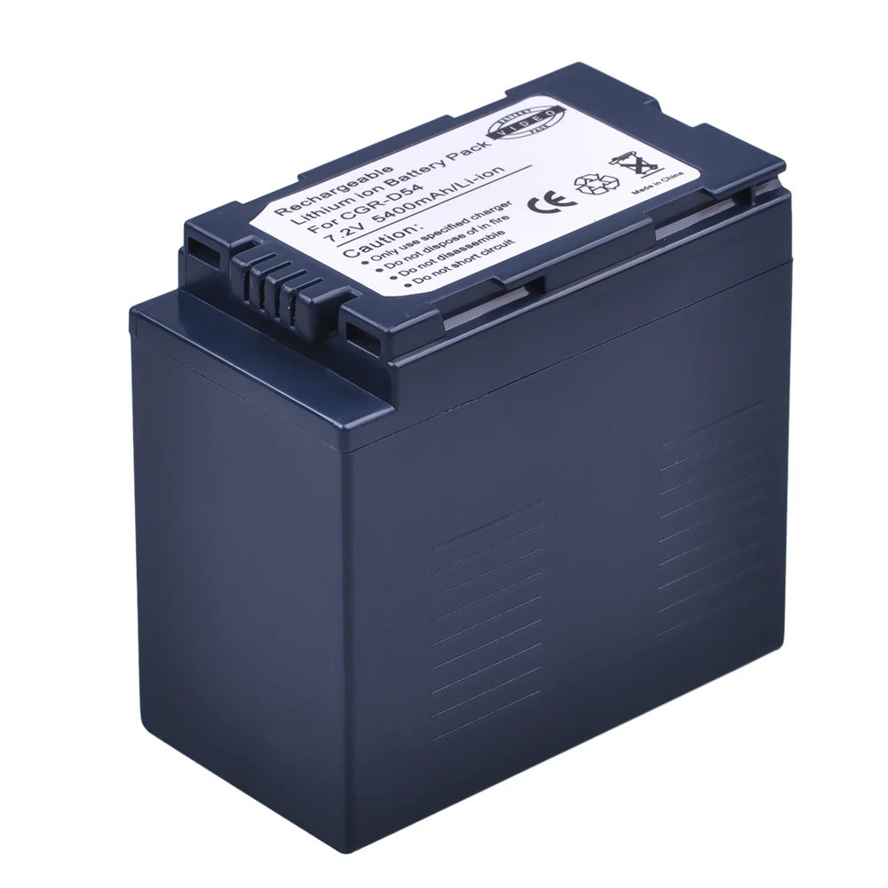 Bateria para Panasonic Mah Cga-d54 Panasonic D54s Cga D54 Ag-ac8pj Ag-ac90a Ag-hpx250 Hc-x1000 Ag-hpx255 2 pc 7.2 v 5400 - Image 2
