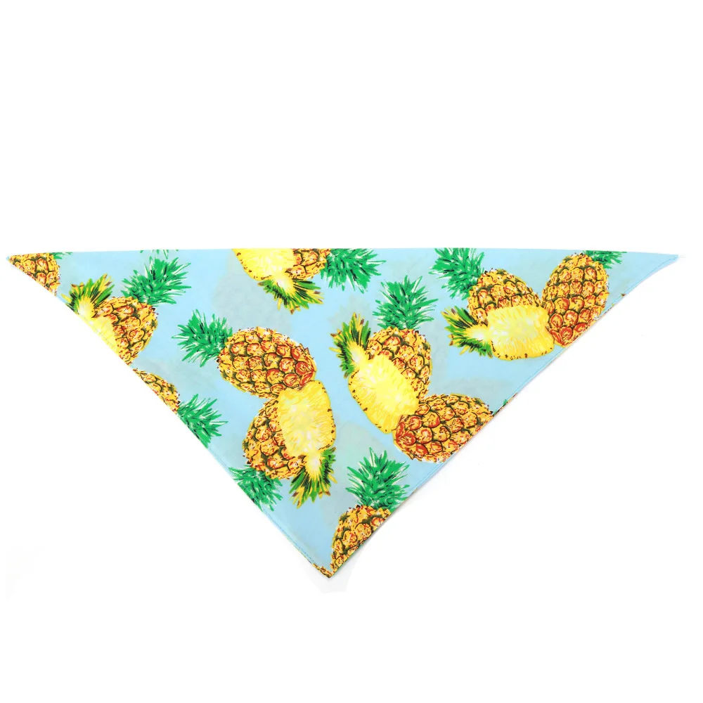 Dog Bandanas Scarf Bow ties Collar Cotton Pineapple Washable Pet Bandanas Bibs Cat Dog Scarf Dog Accessories S M