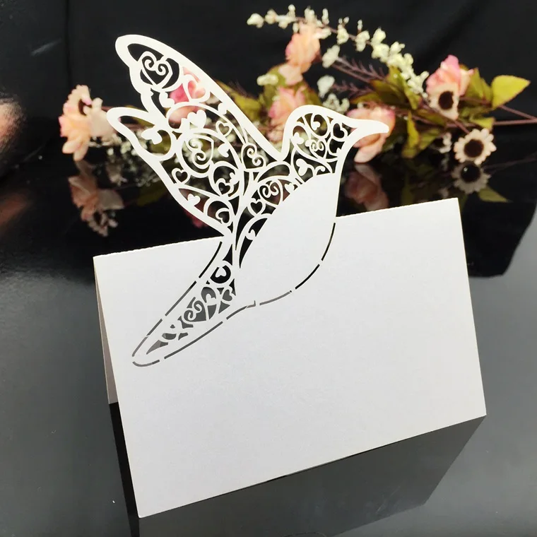 

Wedding Decoration 50Pcs Love bird table Place Name Cards Crafts Table plate Birthday Party Accessories Events Supplies favor