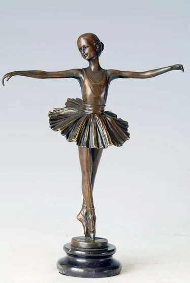 

Arts Crafts Copper Factory Cost Modern Western Ballerina Dancer Bronze Sculpture Ballet Girl Meg Figurine EP-277