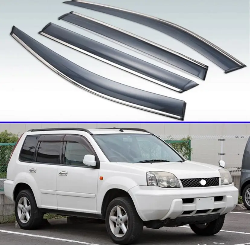 Для Nissan X-Trail First generation (T30) 2000-2007 пластиковый внешний козырек Vent Shades Window Sun Rain Guard