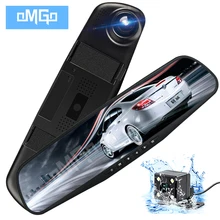 OMGO Auto Dvr Dash Cam Dual Len Posteriore Specchietto retrovisore Auto Dashcam Recorder Registrator In Auto Video Full Hd Dash macchina fotografica Del Veicolo